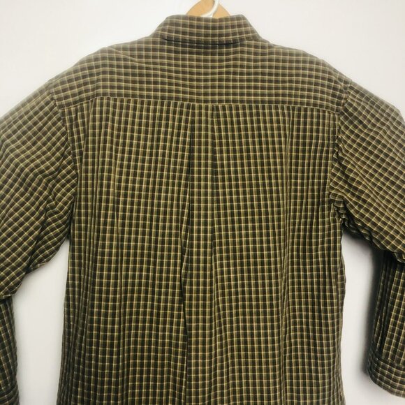 VTG Ralph Lauren Jeans Co Brown & Yellow Check L/S Ctn Btn Down Mens Sz Large L - Picture 5 of 5